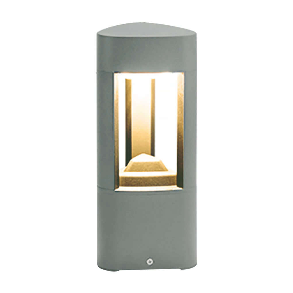 Triple Side Emitting Solar LED Garden Bollard Lights Heart Design &amp; Weatherproof