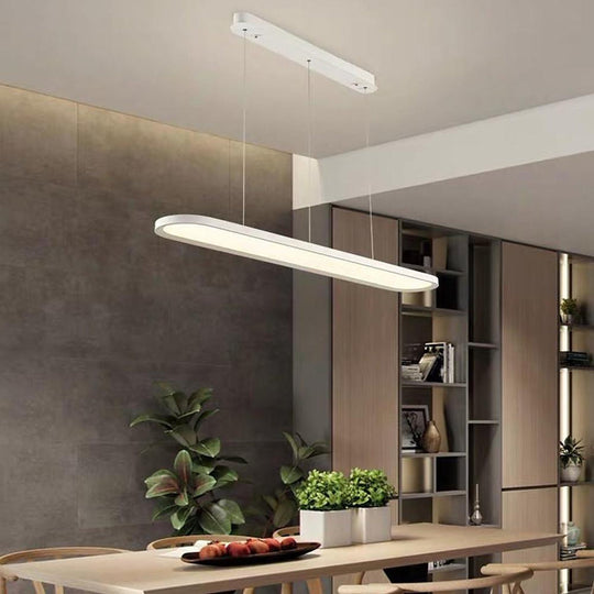 Black White Coffee Oval Shaped LED Modern Ceiling Lights Pendant Lights