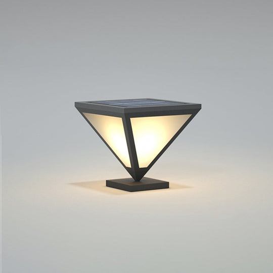 Solar Powered Geometric Shape LED Waterproof Outdoor Lamp