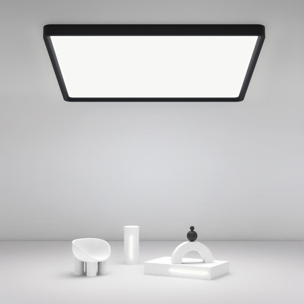 Modern Flat Square Black Flush Mount Ceiling Lights
