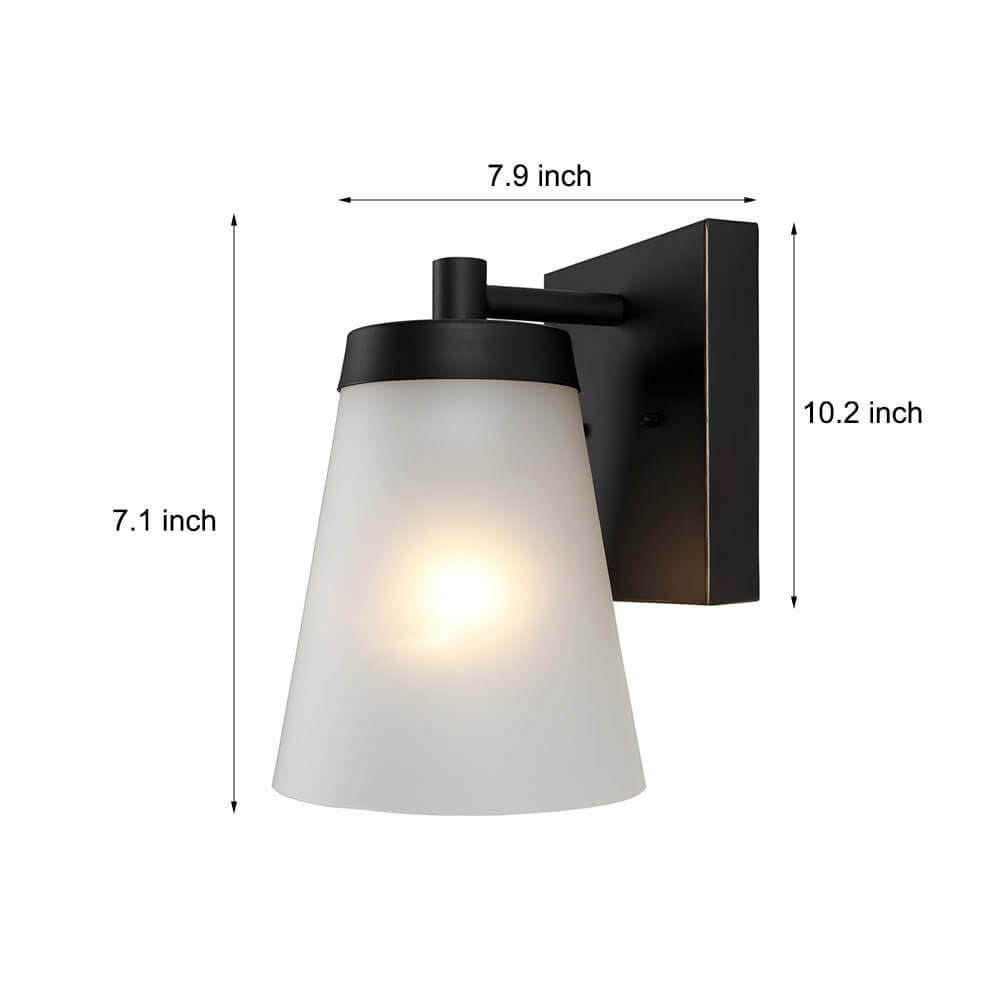 Waterproof Outdoor Glass Wall Light with Sensor