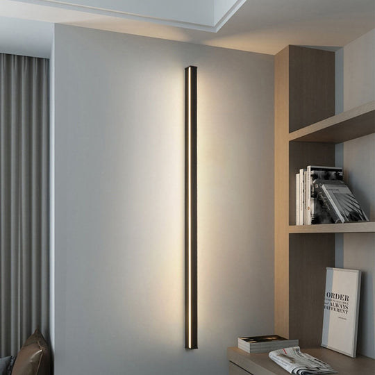 Long LED Linear Lights Dimmable RGB Black Minimalist Wall Lights
