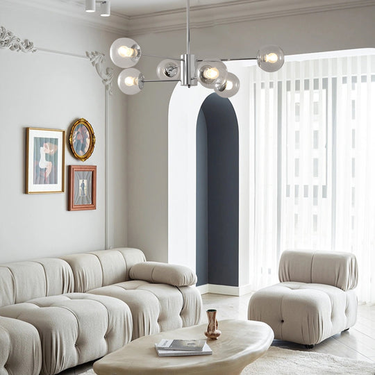 Molecular Lights Three Step Dimming Plating Glass Modern Chandelier