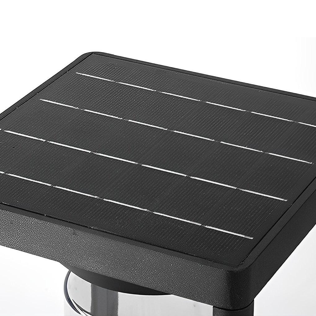 Square Minimalist LED Solar Fence Post Light Waterproof Outdoor Lamp