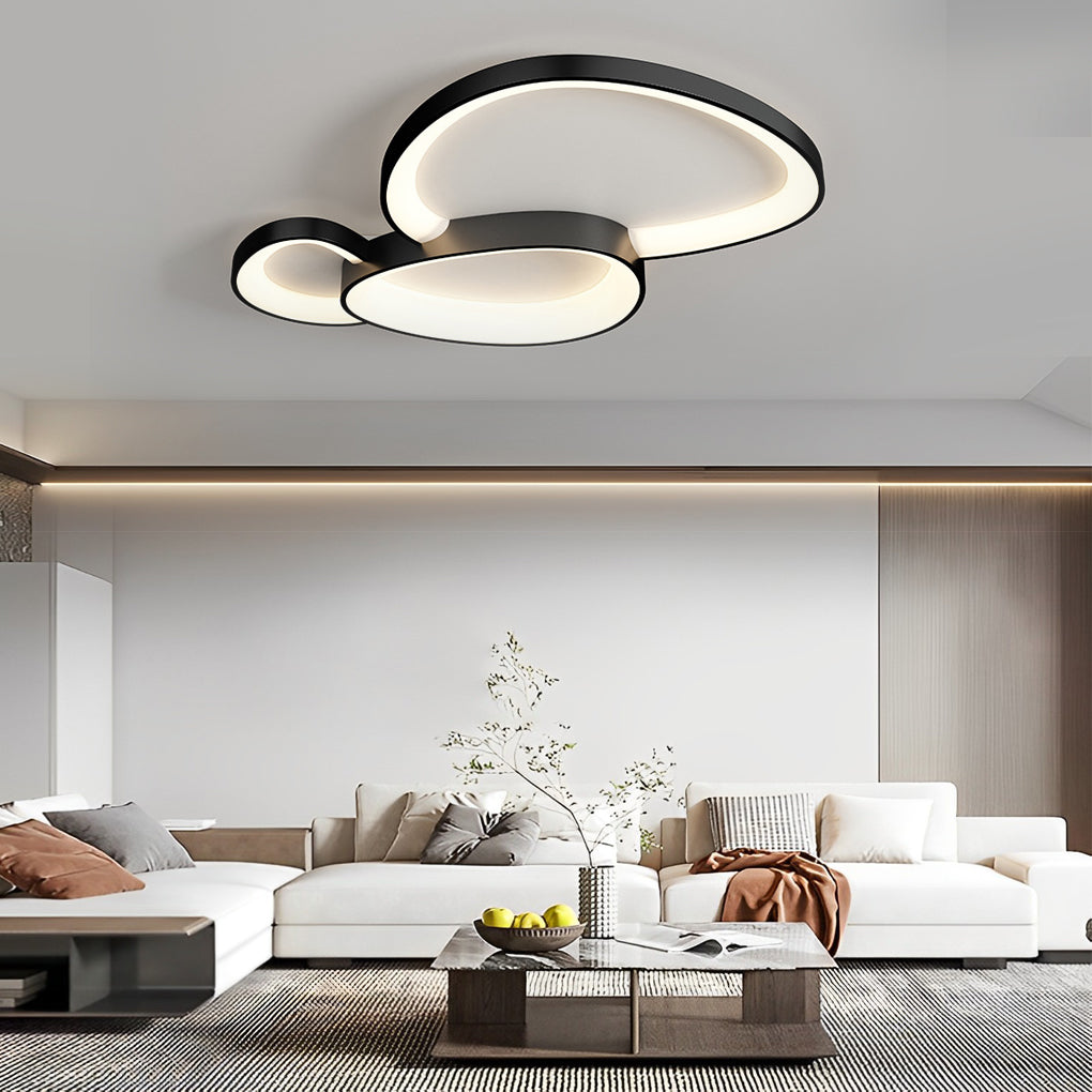 Creative Geometric Line Three Step Dimming LED Modern Ceiling Light