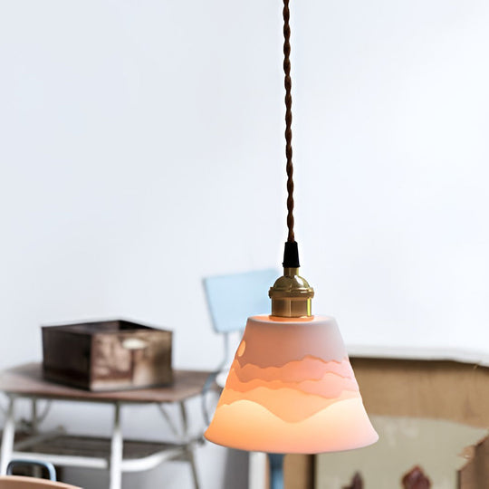 Mountains Shadow Ceramic LED Pendant Light