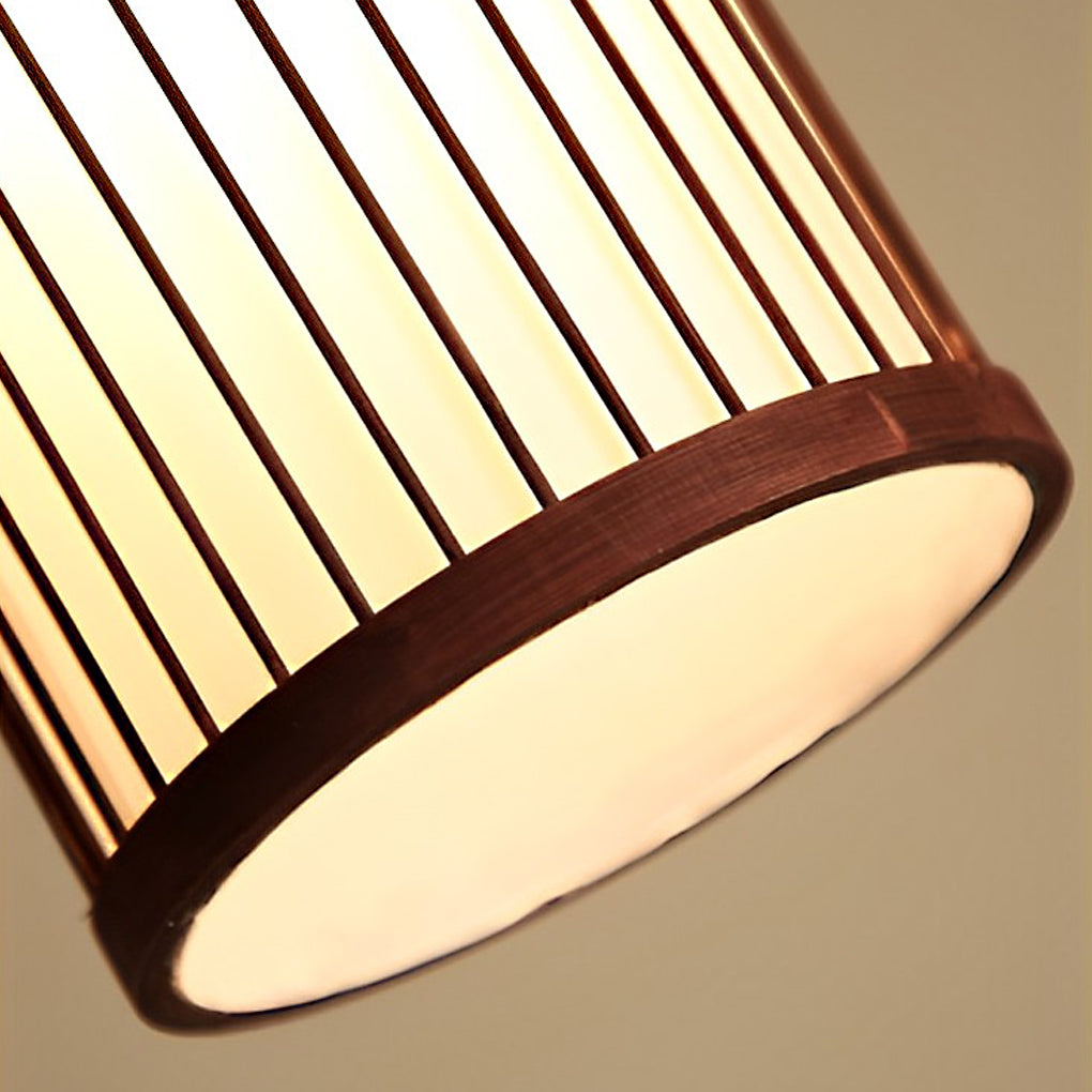 Creative Minimalist Bamboo Hand Woven LED Pendant Light