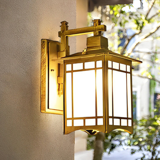 Retro Waterproof LED Vintage Solar Wall Lamp with Remote Control