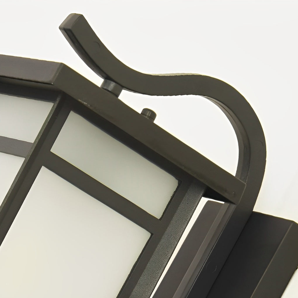 Vintage Waterproof LED Glass Matte Black Retro Wall Lamp – Exterior Lighting