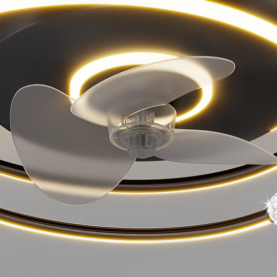 Nordic Bladeless Ceiling Fan with 3-Speed Wind and 45W LED Light