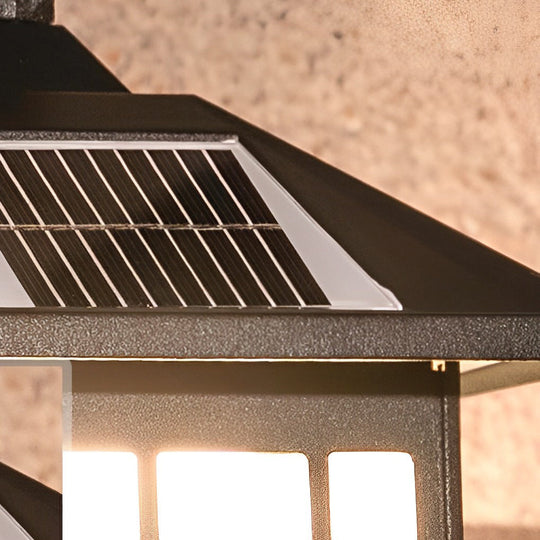 Retro Waterproof LED Vintage Solar Wall Lamp with Remote Control