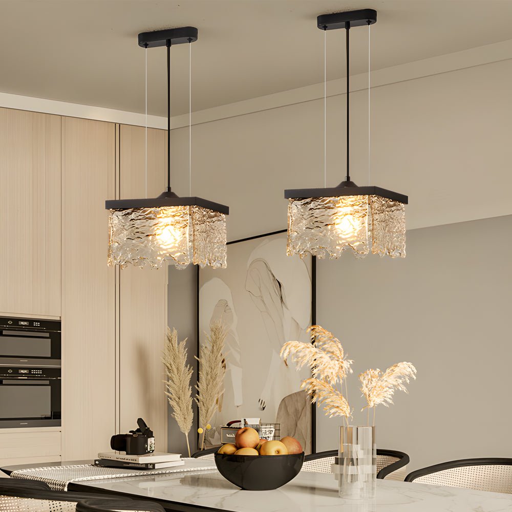 1 or 2 Light Glass 3 Step Dimming Chandelier Dining Room Light Fixtures