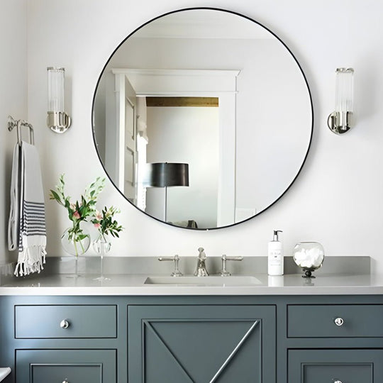 1/2-Light Modern Chrome/Gold Wall Sconce with Cylinder Clear Glass Shade