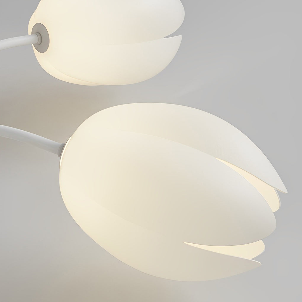 Tulips Flowers G9 14W White Minimalist Ceiling Light Chandelier