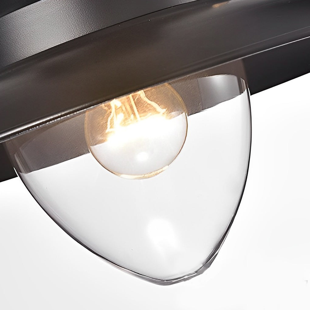 Round Retro Metal Hat Industrial Style Small Chandelier Pendant Light