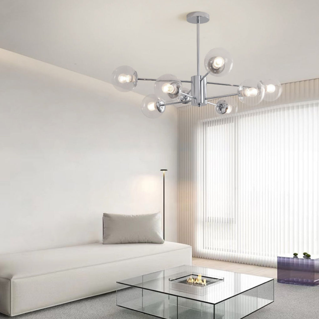 Molecular Lights Three Step Dimming Plating Glass Modern Chandelier