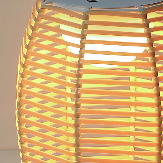 Portable Rattan Lantern Solar LED Waterproof Outdoor Floor Light