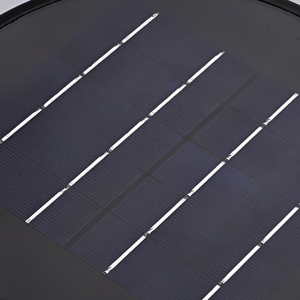 Round LED Solar Garden Light with Intelligent Light-Control &amp; Waterproof Design