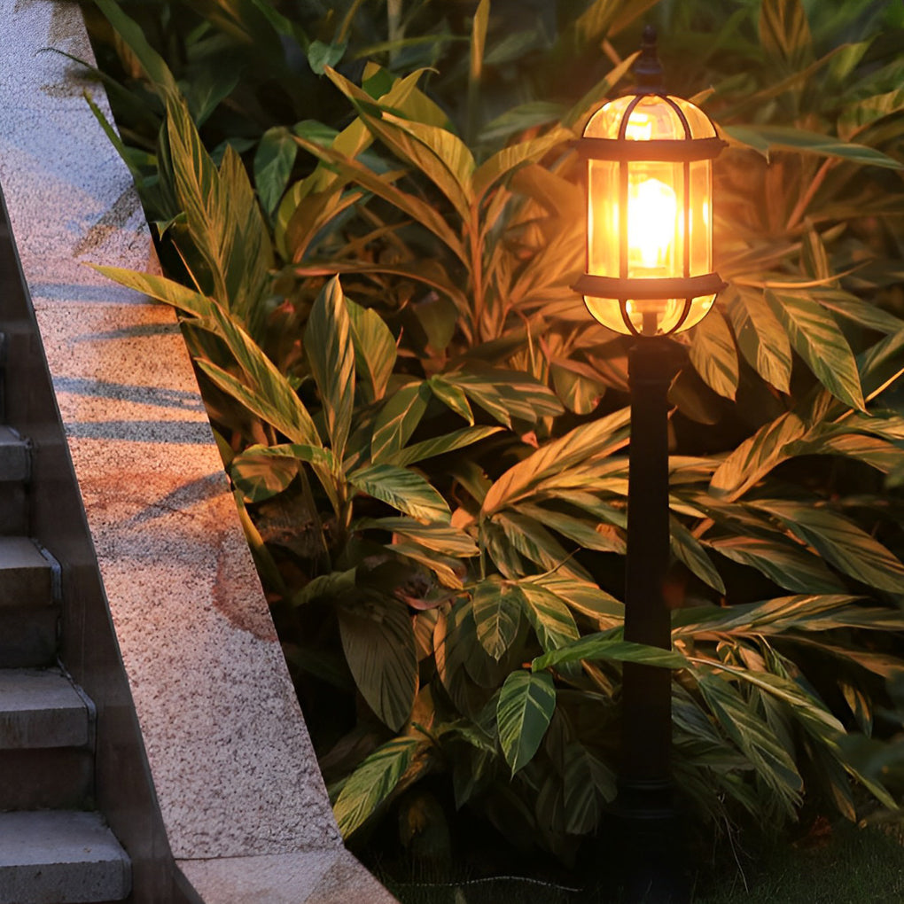 Vintage Golden LED Outdoor Pathway Light European Lawn Lamp