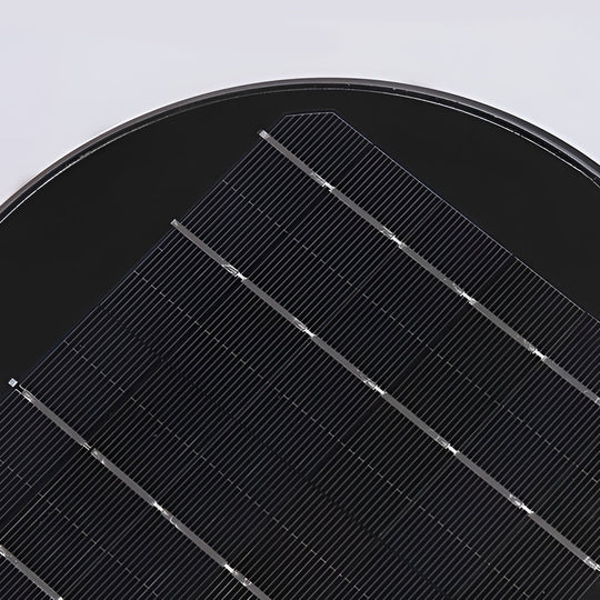 Contemporary Tapered Solar LED Pathway Light Black Cylindrical Outdoor Lighting
