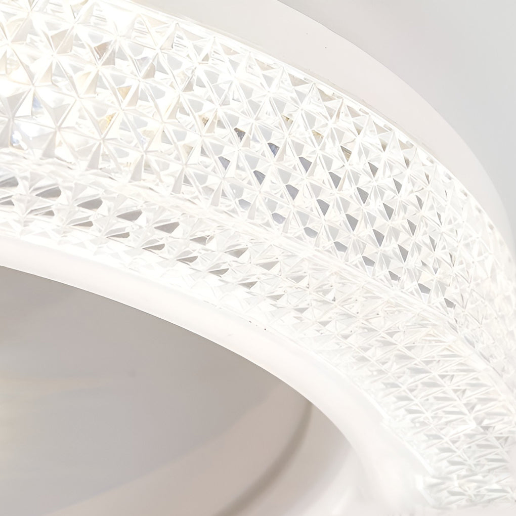 Round 360° Rotatable Stepless Dimming LED Ceiling Fan Light