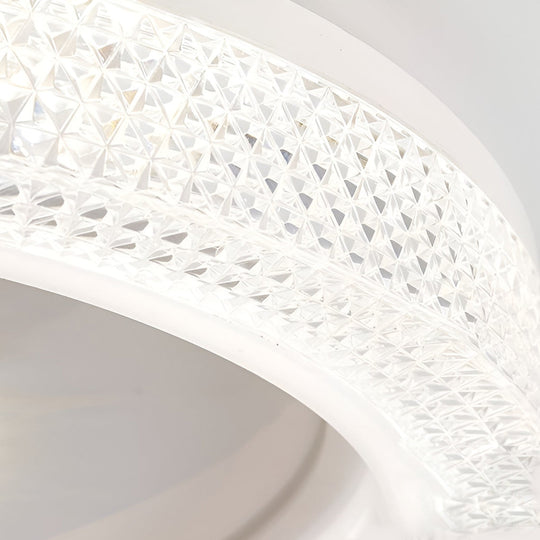 Round 360° Rotatable Stepless Dimming LED Ceiling Fan Light