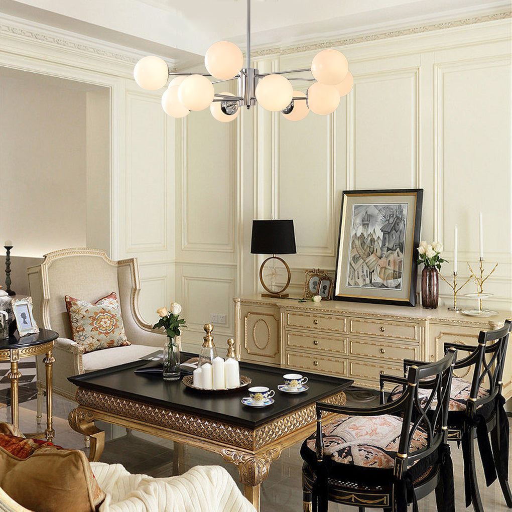 Molecular Lights Three Step Dimming Plating Glass Modern Chandelier