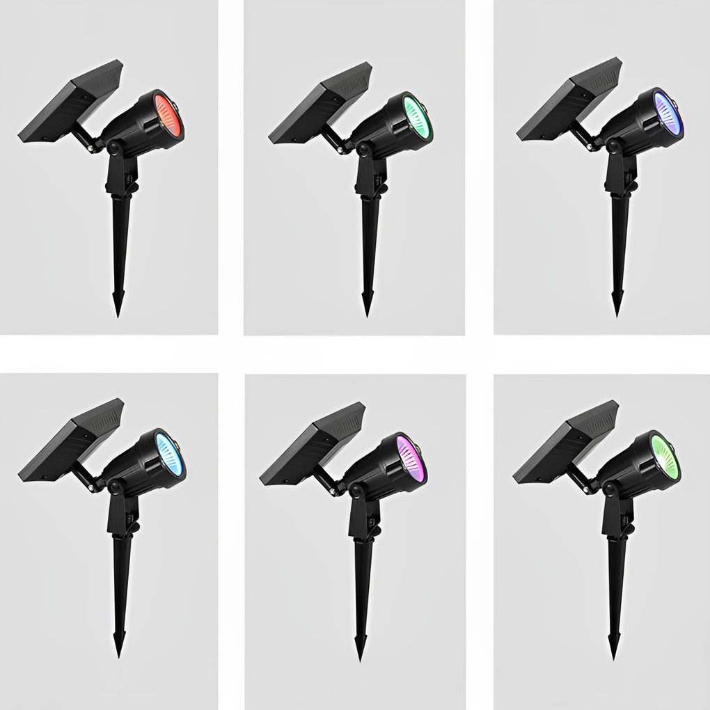 Adjustable Waterproof LED Multicolor Dimmable Solar Powered Spot Light