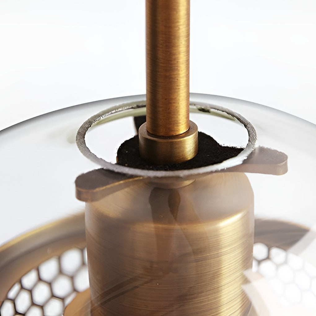 Minimalist Round Glass LED Industrial Pendant Light