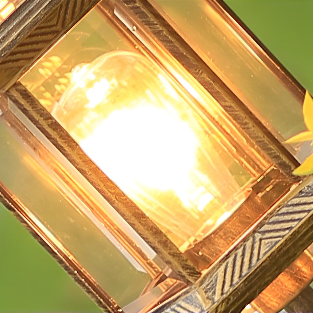 Vintage Golden LED Outdoor Pathway Light European Lawn Lamp