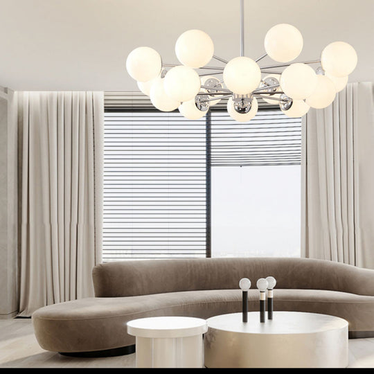 Molecular Lights Three Step Dimming Plating Glass Modern Chandelier