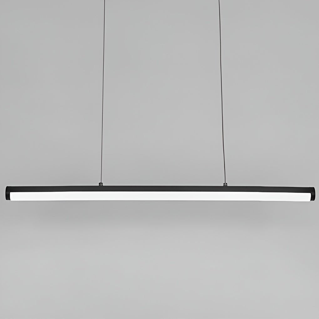 16" Rectangular Long Matte Black LED Pendant Light – Warm White