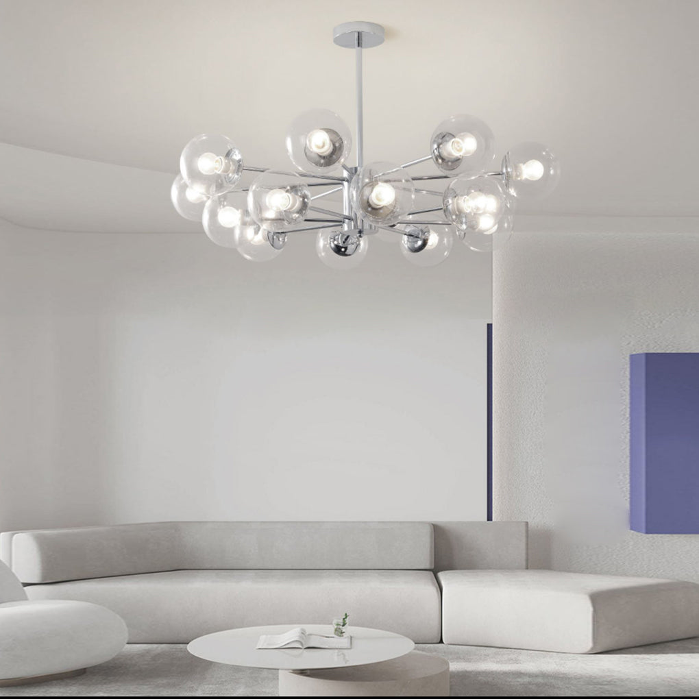 Molecular Lights Three Step Dimming Plating Glass Modern Chandelier