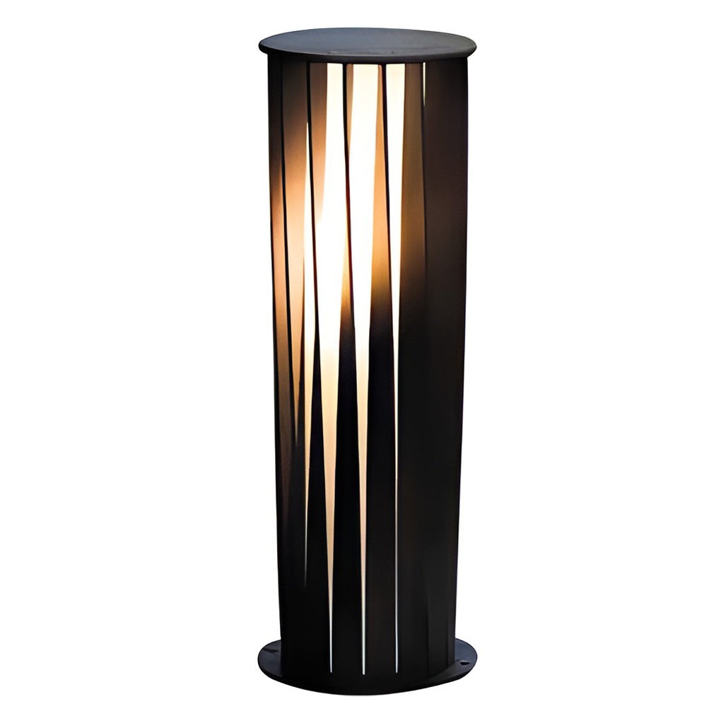 Geometric Black Cage Solar LED Pathway Lights