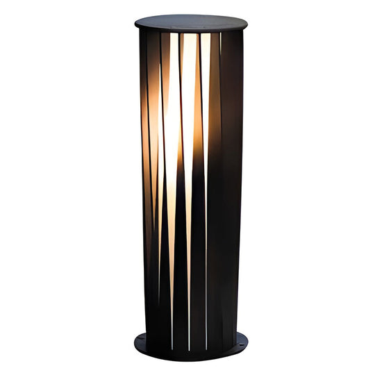 Geometric Black Cage Solar LED Pathway Lights
