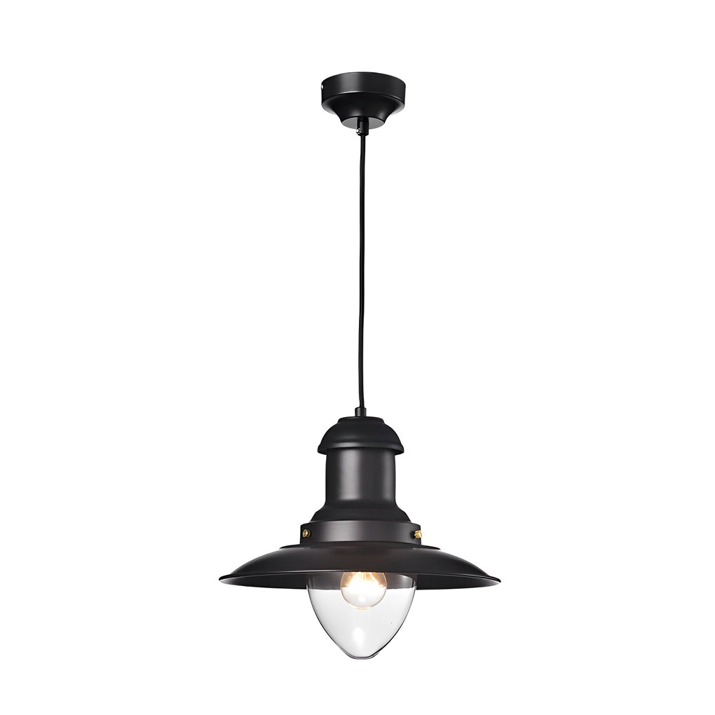 Round Retro Metal Hat Industrial Style Small Chandelier Pendant Light