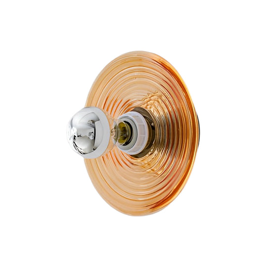 Round Stripes Glass Electroplated Modern Wall Lamp