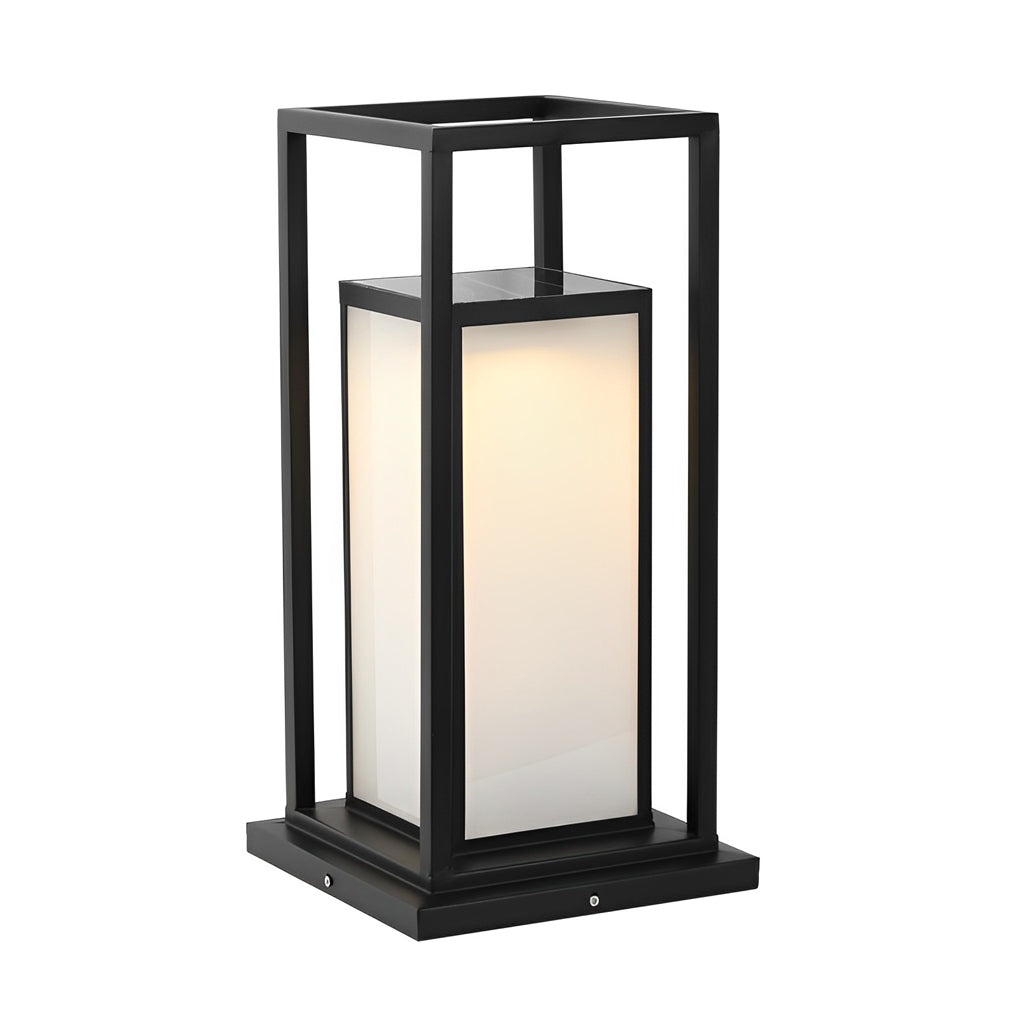 Outdoor Waterproof LED Solar Fence Post Lights Modern Pillar Lamp