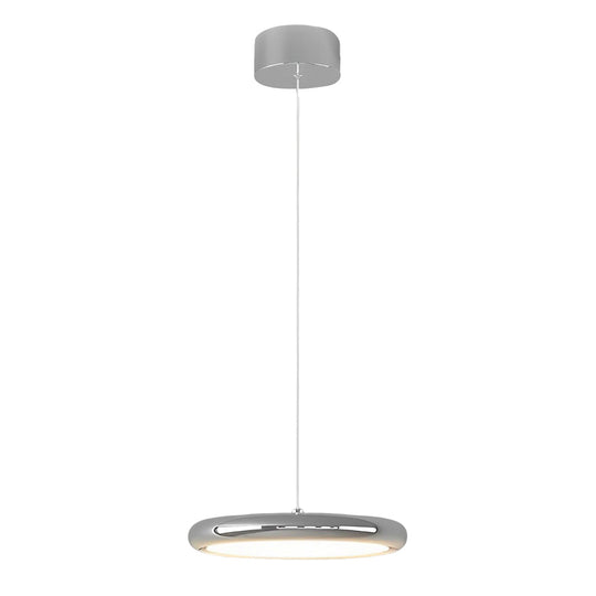 Minimalist Round Mirrored Aluminum Acrylic LED Modern Chandelier Light