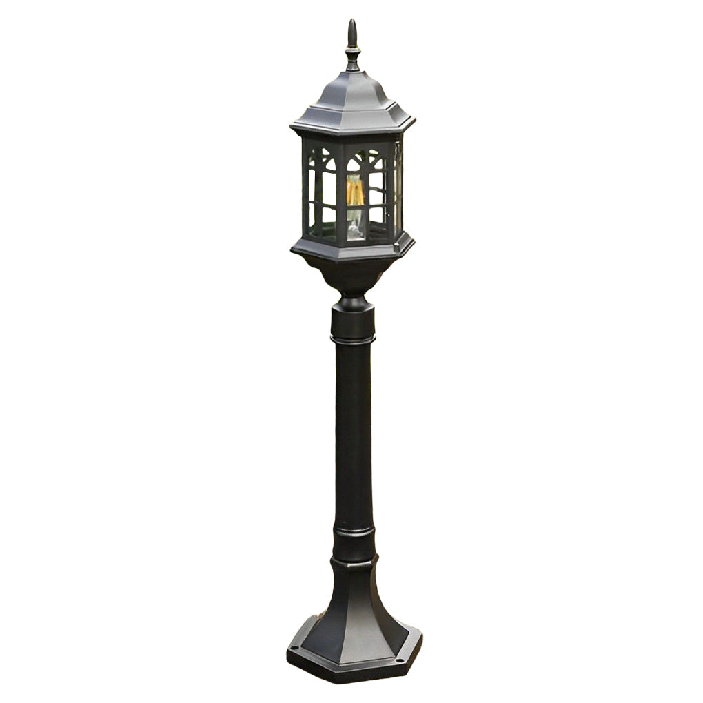 Elegant Slim Black/Bronze Outdoor Post Light with LED