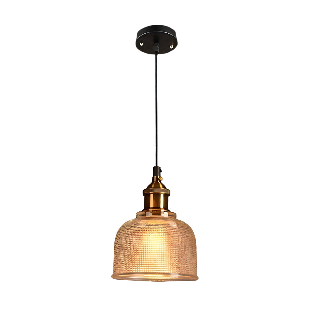 Glass Bowl Shape Electroplated Metal Nordic Creative Pendant Light