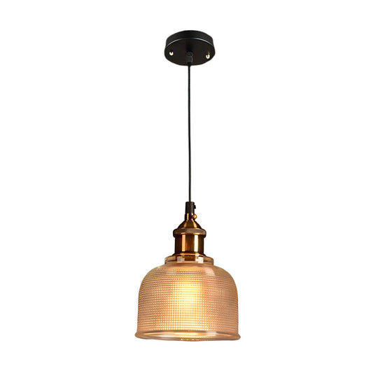 Glass Bowl Shape Electroplated Metal Nordic Creative Pendant Light