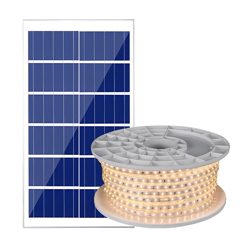 Adjustable Warm Solar LED Strip Lights Outdoor Remote Controlled Illumination