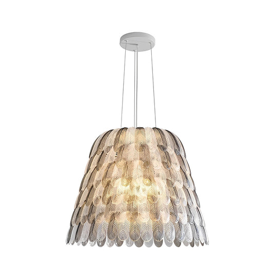 Acrylic Feathers Creative Three Step Dimming Modern Chandelier