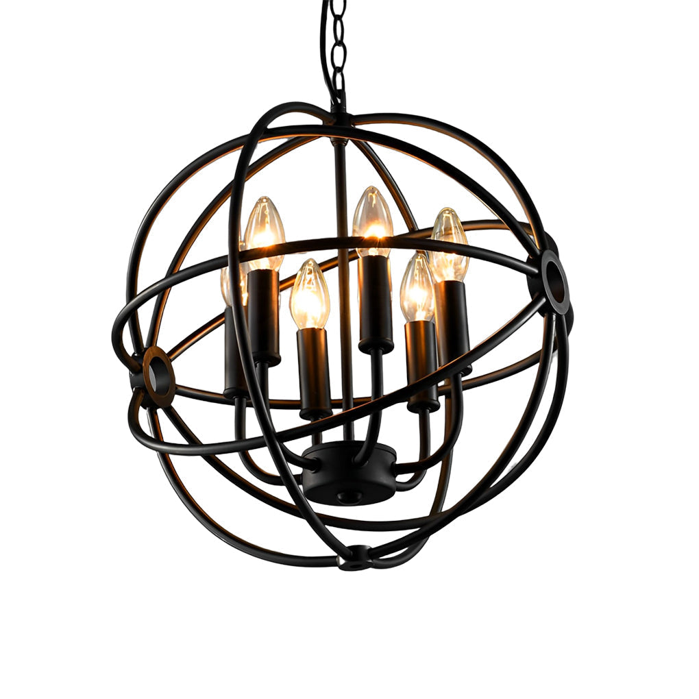 Retro Iron Birdcage Candlestick American Style Chandelier Pendant Light
