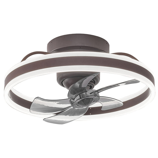 Round Stepless Dimming 360° Rotating LED Ceiling Fan Light
