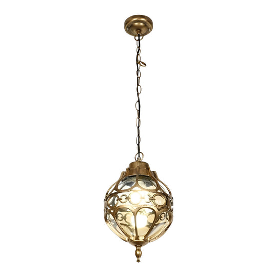Waterproof Retro Aluminum Glass Ball American Style Outdoor Chandelier