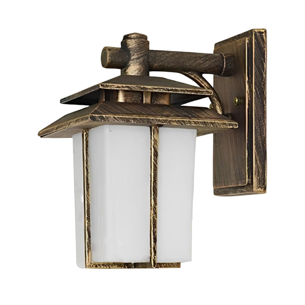 Vintage Glass Aluminum Outdoor Wall Sconce Waterproof European Style