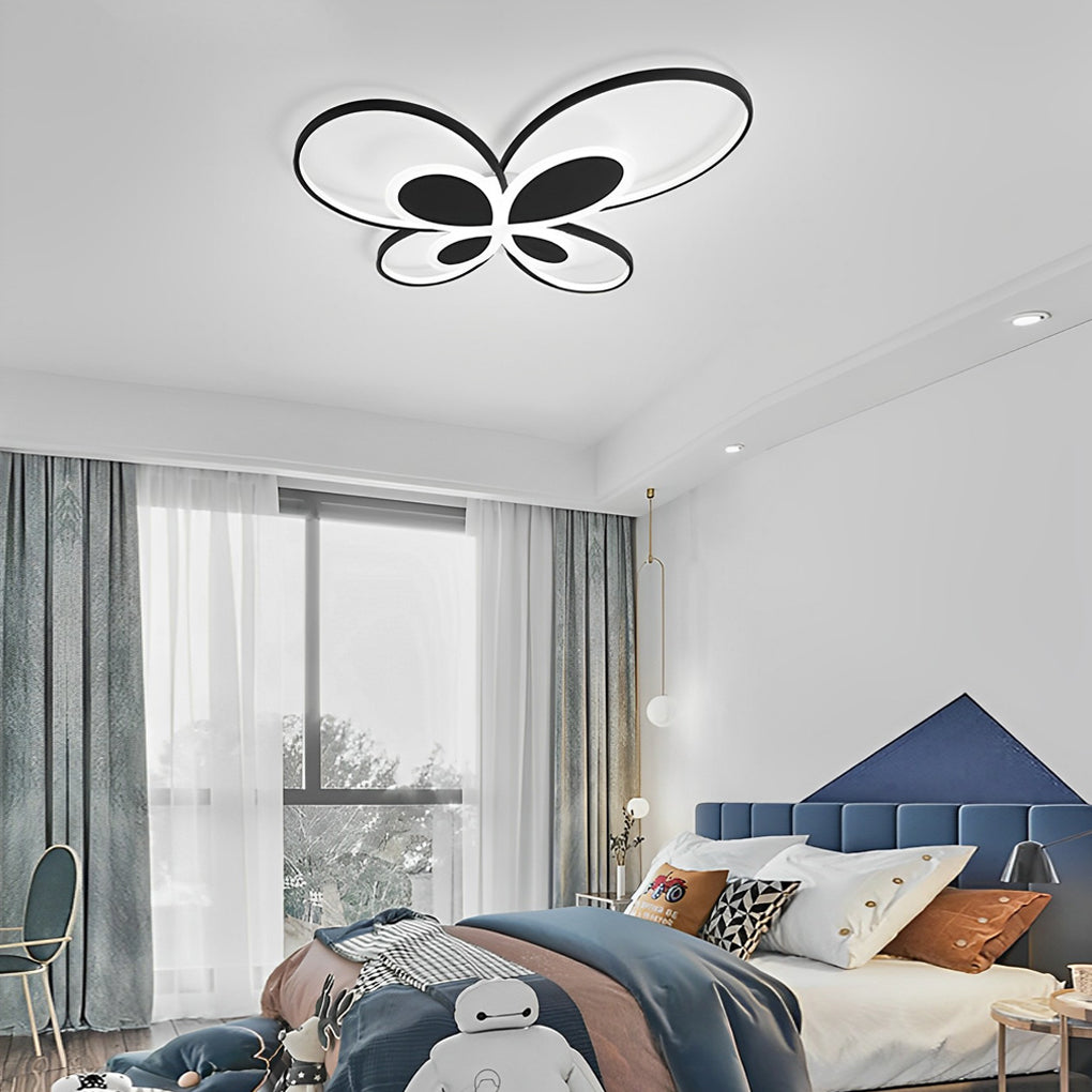 Cluster Dimmable Butterfly LED Flush Mount Ceiling Light for Baby &amp; Kids