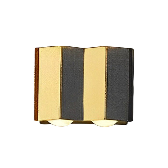 Black &amp; Gold Aluminum LED Outdoor Up Down Wall Light